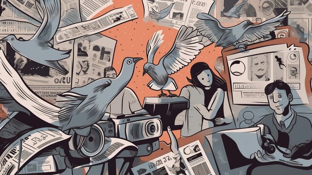 AI Modern Illustrations Celebrating World Press Freedom Day