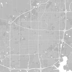Fototapeta na wymiar Map of Springfield city, Illinois. Urban black and white poster. Road map with metropolitan city area view.
