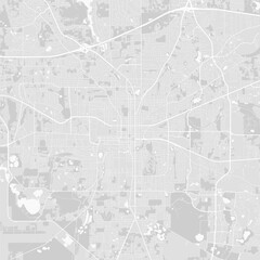 Fototapeta na wymiar Map of Tallahassee city, Florida. Urban black and white poster. Road map with metropolitan city area view.