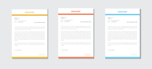 Modern creative letterhead design for company