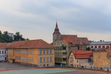 Fototapeta premium View of the Black Church. Medieval Gothic church in the city of Brasov. Romania
