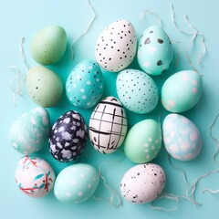 easter eggs and flowers