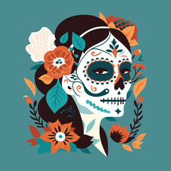 Día de Muertos Sugar Skull Woman