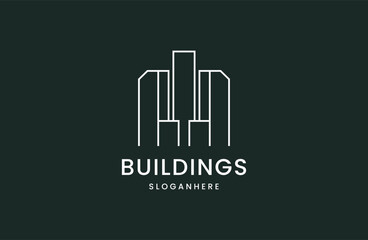 building logo design architecture inspiration on black backround .