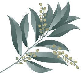 Abstract art botanical background vector. Luxury wallpaper design with leaf, flower, and tree packaging and prints.