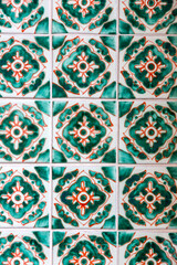 Fragment of traditional Dutch ceramic tiles