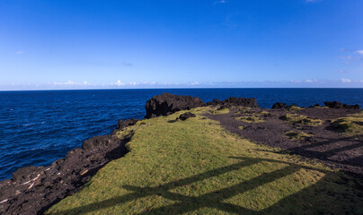 Fototapeta na wymiar Cap mechant coastline, La Reunion island, france