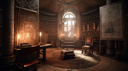 Fototapeta premium interior of the church generative ai