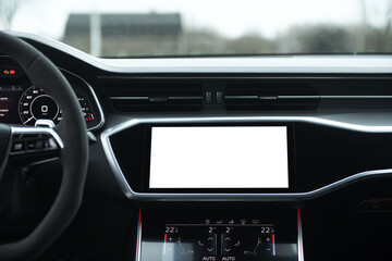 White screen on car touchscreen.