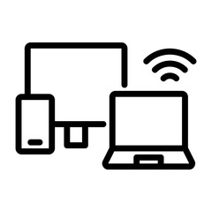 internet of things, laptop icon