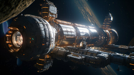 spaceship in space generative ai