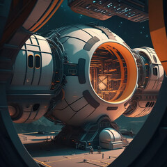 futuristic space station