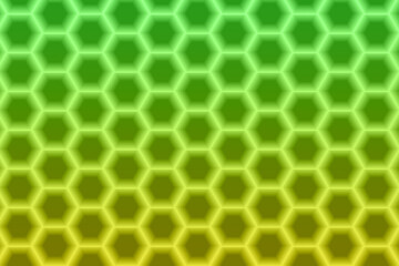 
3d shining honeycomb shell illustration banner, with Gradient green background with space for text, and wallpaper.