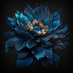 Generative AI image of blue flower