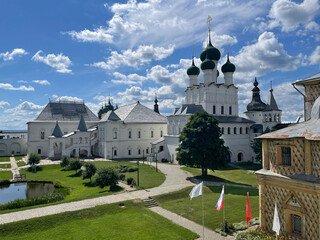 Fototapeta na wymiar The Kremlin in Rostov the Great. Gold ring of Russia. stock photo