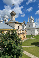 Fototapeta na wymiar The Kremlin in Rostov the Great. Gold ring of Russia. stock photo