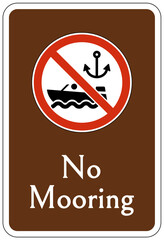 Dock warning sign and label no mooring