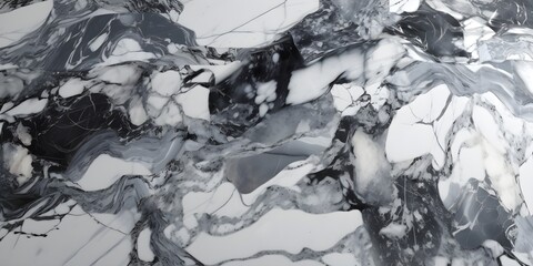 Black And White Marble Patterned Texture Background | Generative AI Artwork 