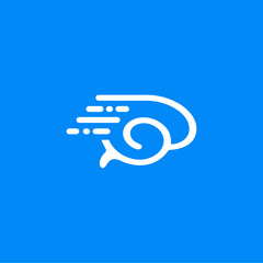 Simple lines Speedy Brain Logo