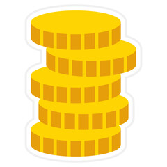 Coins Sticker Icon