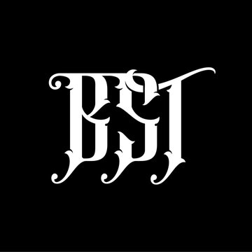 Gothic BST letters typography logo