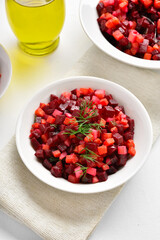 Beet salad in bowl