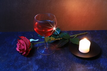 Romantyczny wieczór przy świecy