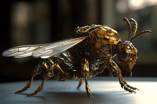 Realistic Cool Bee Style Made With Generative AI