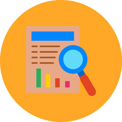 Analysis Multicolor Circle Flat Icon