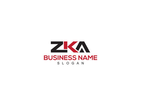 ZKA zk Fashion Letter, z k a zak Logo Design Vector Image