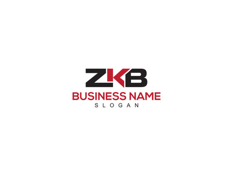 ZKB Modern and Professional Logo, Monogram ZK zkb Letter Logo With White Background