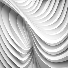 Abstract 3d White Background. Generative  AI.