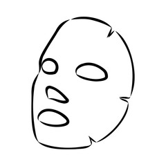 Obraz premium Shine Clean Face Mask sketch icon vector. Hand drawn blue doodle line art Shine Clean Face Mask sign. isolated symbol illustration