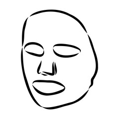Shine Clean Face Mask sketch icon vector. Hand drawn blue doodle line art Shine Clean Face Mask sign. isolated symbol illustration