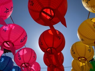불교 연등, 한국, 사찰, 절 Buddhist Lotus Lantern, Korea, Temple, Section