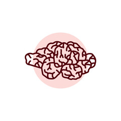 Dried cherry black line icon. Natural organic super food