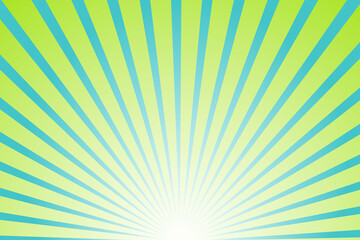 Gritty textured green background with concentration lines from below.