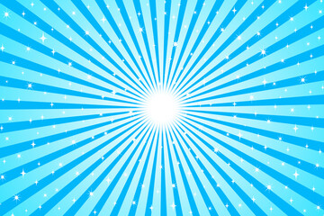 Light blue concentric line background with snowflakes and shiny sphere. 