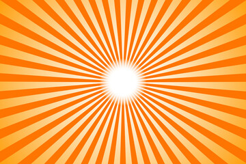 Textured orange background with concentration lines.