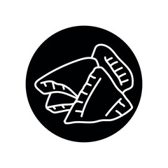 Dried coconut black line icon. Natural organic super food