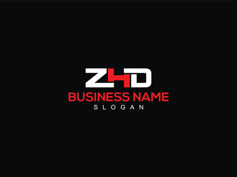 Initial Logo ZHD zh Business Letter, Minimal zhd Logo Design For Business