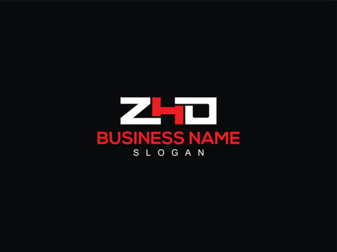 Initial Logo ZHO zh Business Letter, Minimal zho Logo Design For Business