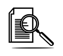 Attention to Detail icon. Magnifying Glass and Checklist icon.