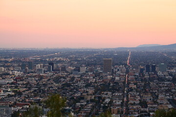 Fototapeta premium Sonnenuntergang über Los Angeles