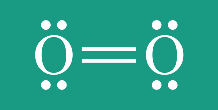 Lewis structure of O2 on white background.