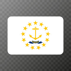 Rhode Island state flag. Vector illustration.
