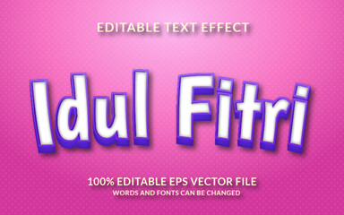 Idul Fitri Editable Text Effect