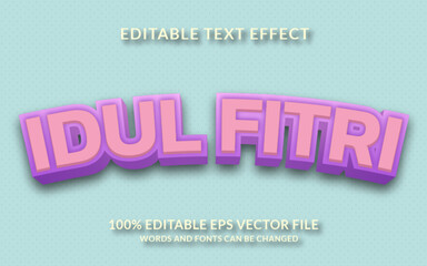 Idul Fitri Editable Text Effect