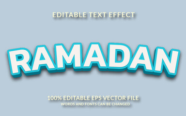 Obraz premium Ramadan Editable Text Effect