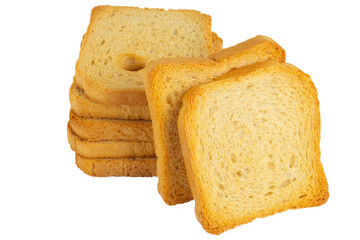 Slice of bread on white background isolated
